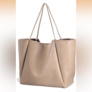 Oversized Elegant Tan Women's Tote Bag